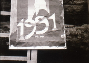 Plakāts ar uzrakstu 1991