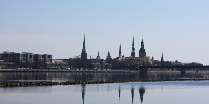 Rīgas panorāma no Daugavas kreisā krasta