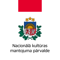 Nacionālās kultūras mantojuma pārvaldes logo - pilns, pilnkrāsu, vertikāls