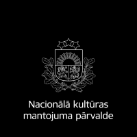 Nacionālās kultūras pārvaldes logo - melnbalts, vienkāršs, horizontāls