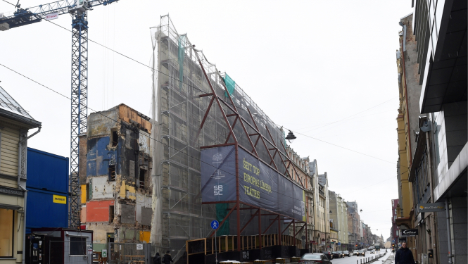 JRT ēka pārbūves laikā