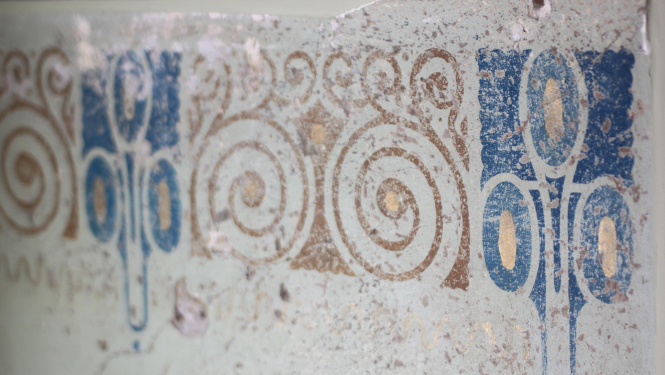 trafaretēts sienu gleznojums