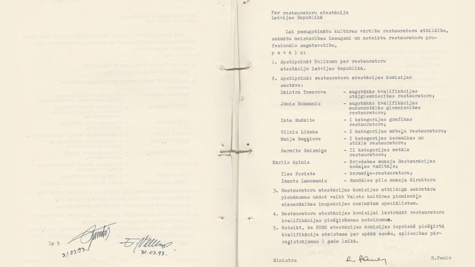 Restauratoru atestācijas pavēle
