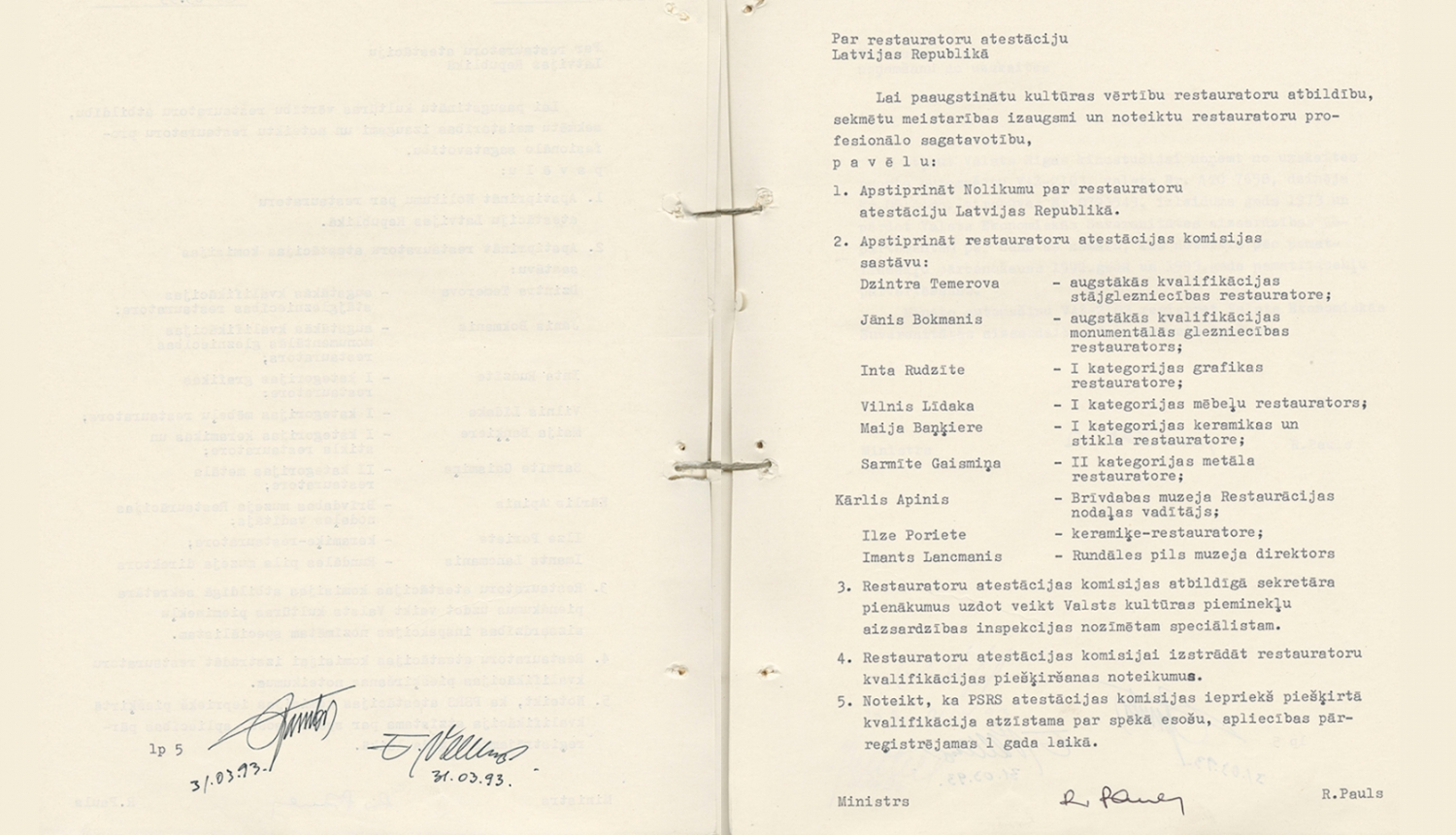 Restauratoru atestācijas pavēle